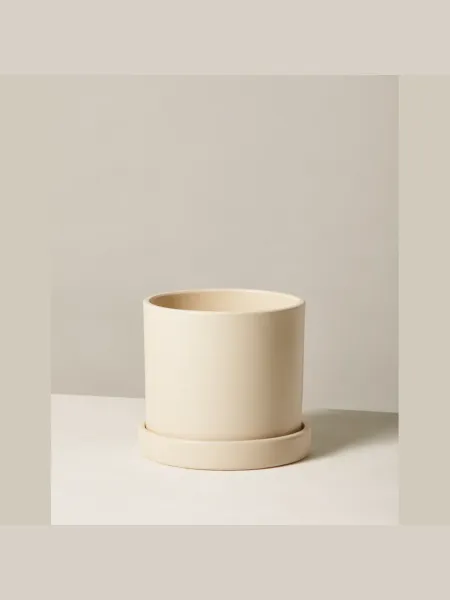 Krem Hyde Seramik Saksı